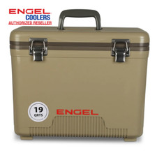 Engel 19qt Leak-Proof, Air Tight, Hard Sided Cooler / Lunchbox Tan