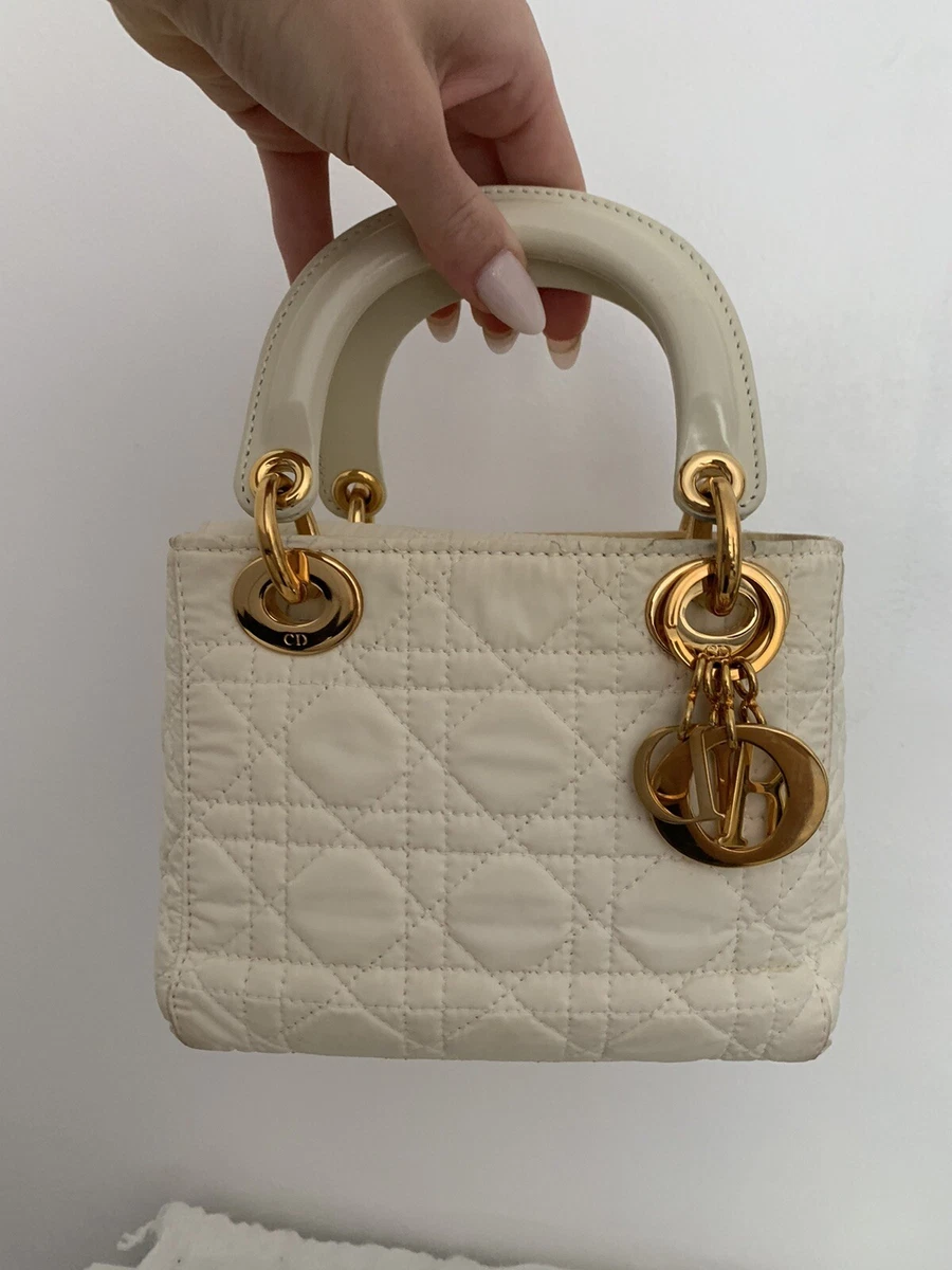 Lady Dior Micro Bag White Calfskin with Multicolor Mimosas Embroidery DIOR MY #43 Lady Dior Micro Bag White Calfskin with Multicolor Mimosas Embroidery DIOR MY
