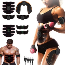 EMS Abdominal Muscle Toning Trainer ABS Hips Stimulator Toner Fitness Binder Gym