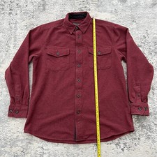 Grizzly Mountain Flannel Mens Red Long Sleeve Button Up Sz L