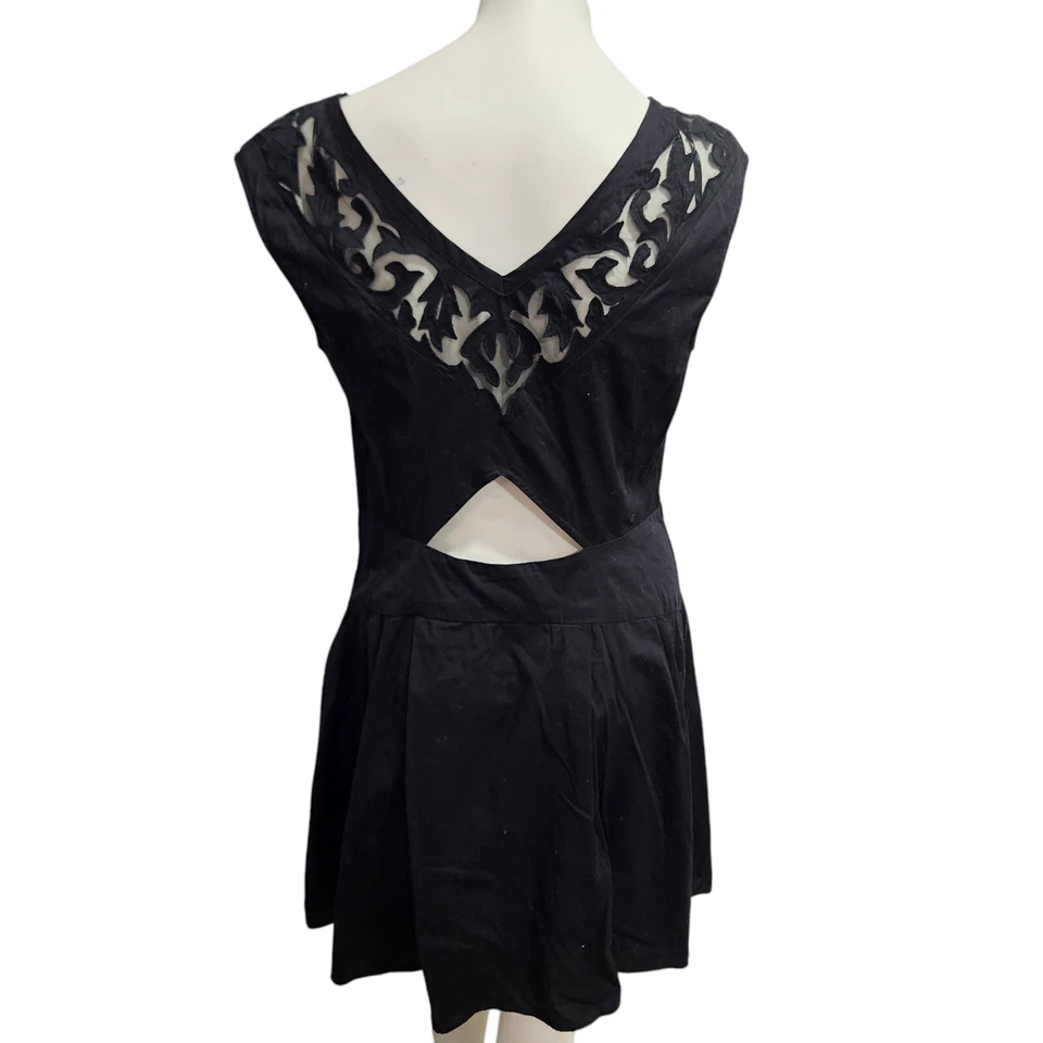 Vestido feminino Lux II malha recortada linha A tamanho 12 burnout glam polido coquetel - Imagem 4 de 4