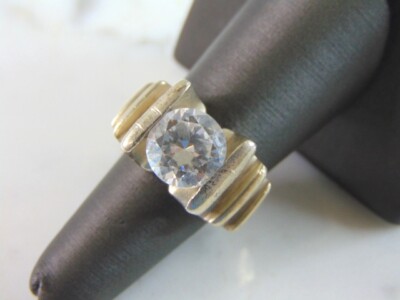 Damenring Vintage Nachlass Sterlingsilber CZ 16,4 g E855