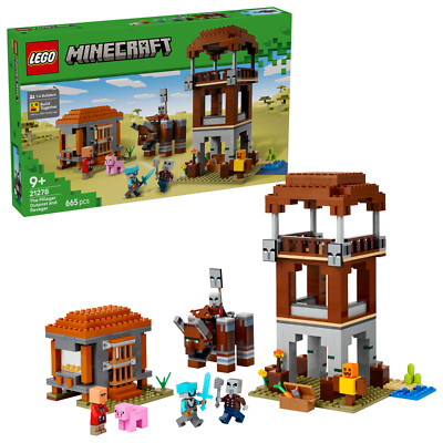 VORBESTELLUNG! LEGO Minecraft Der Plünderer Außenposten und Verwüsterer (21278)