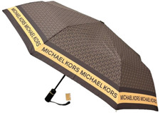 Michael Kors Automatic Open Close Umbrella Brown