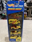 Vintage 1996 Hot Wheels 5 Pack Rescue Squad NIB 17489 - Jeep, Truck, Helicopter