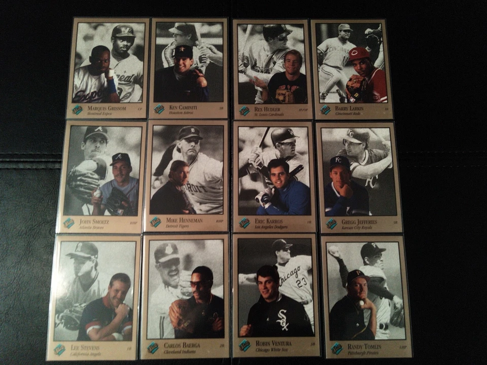 MLB 1992 LEAF Lote de 12 tarjetas de béisbol Lote Leaf Studio 92 casi como nuevo sin duplicados Foto 3 de 3
