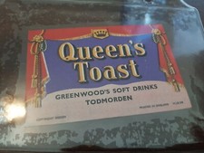 Étiquette soda. Toast de la reine. Angleterre