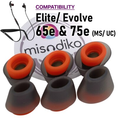 Replacement Earbuds Tips For Jabra Elite/ Evolve 65e & 75e In Ear Headphone New