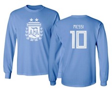 Camiseta manga larga para hombre Argentina 2019 fútbol #10 Lionel Messi Copa América