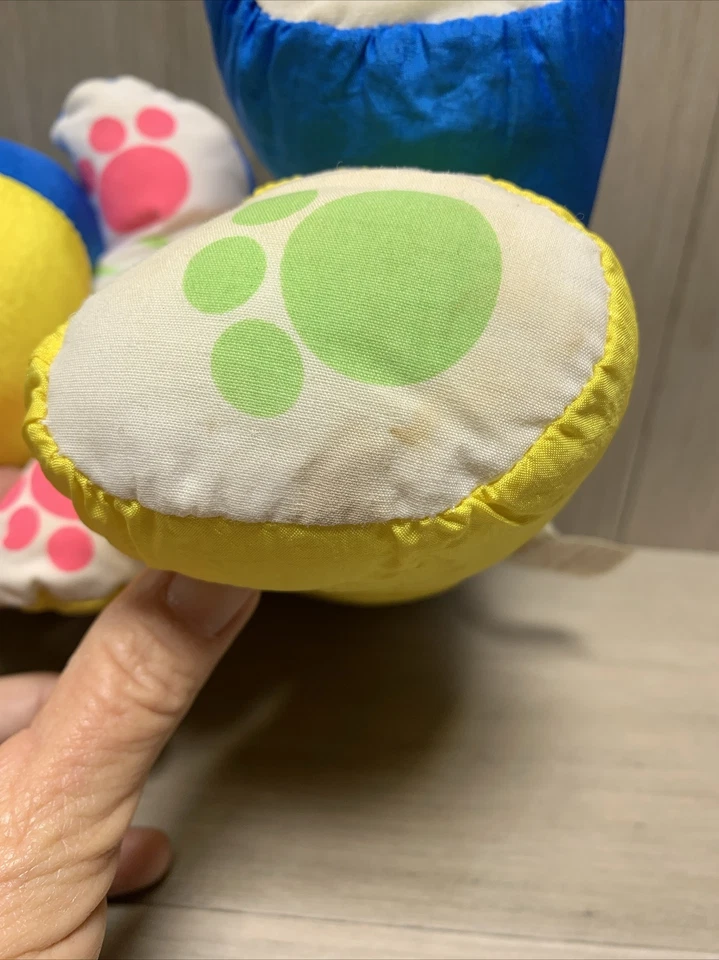 FISHER PRICE BEBÉ DINOSAURIO DINOSAURIO SONAJERO MORDEDOR NYLON 8" PUFFALUMP 1991... LOTE Foto 3 de 4