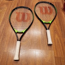 Wilson Roger Federer 23" Youth Tennis Racket 3-5/8 Green Lot of 2 Ages 6-8