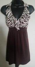 Topaz Sleeveless Ruffle Dress Size Small Excellent Condition 