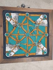 Vintage Christian Hoses And Horse Tack Scarf Triple Crown/Derby