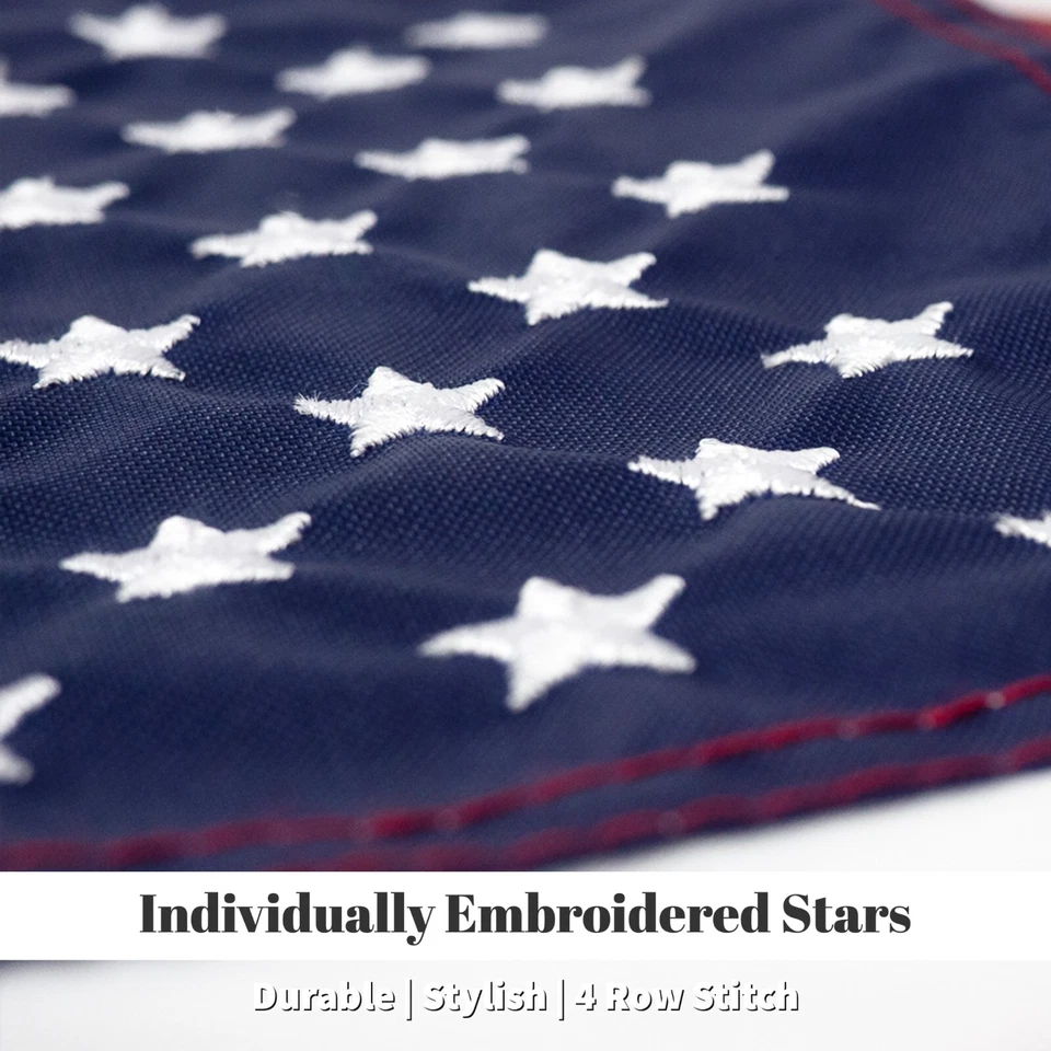 American USA Boat Flag 16" x 24" Cabin Waterproof Embroidered Marine & Golf Cart - Image 4 of 4