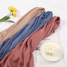 Long Scarf Women Muslim Hijab Head Wrap Turban Shawl Headscarf Stole Solid Color