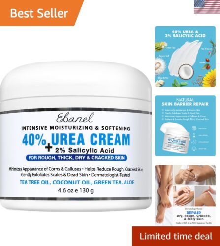 Natural Urea 40% Cream with Salicylic Acid - Foot Care for Heal, Toenails & More