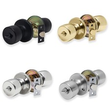 XFORT Tulip Entrance Knob Set, Door Knob with Lock for Wooden Doors