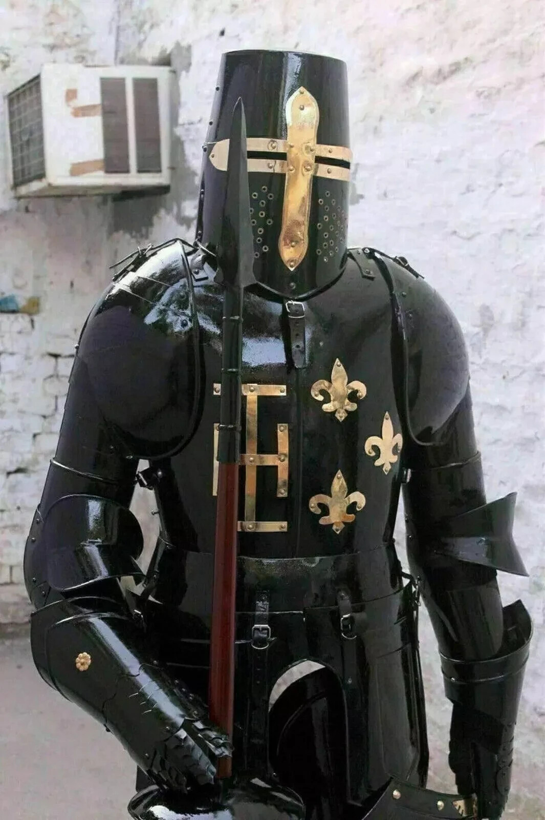 Medieval Knight Crusader Templar Wearable Full Body Combat Armor Suit-image