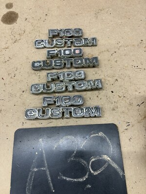 1973 1978 1979 ford F100 Lot Of 4 Cowl Panel Emblems Script Emblem Set Project