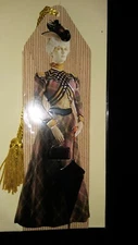 3D Historical Fashions Pop-Up Bookmark Mamelok Press - French Day Dress 1898