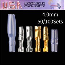 Bullet Terminal 200/400Pcs 4.0mm Car Electrical Male Female Wire Crimp Connector