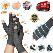 1 Pair Copper Arthritis Compression Gloves Hand Wrist Support Joint Pain Relief 
