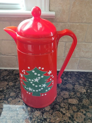 Waechtersbach Christmas Tree Red Plastic Pitcher Carafe Kamenstein Thermos 