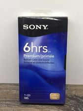 SONY Premium Grade T-120 6 HRS VHS Blank Video Tapes New Sealed