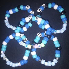 Kandi Bracelet PLUR Pack Blue 5 
