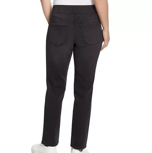 Nine West Women's Jeans 14 Heidi Pull On Denim Pant Jeans Black Wash 14 - Picture 2 of 9