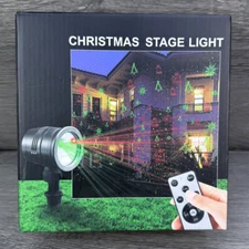 Christmas Stage Light Laser Projector Outdoor Landscape Weatherproof w/ Remote