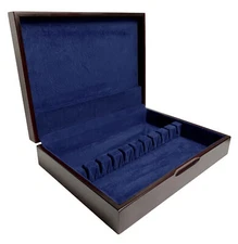 Wood Wooden Silverware Flatware Storage Box Chest Case Anti-Tarnish