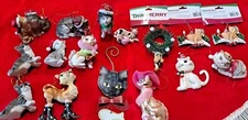 Lot Of Kitty Cat Christmas Ornament Lot 16 Assorted Kitty Cat Ornaments Lot