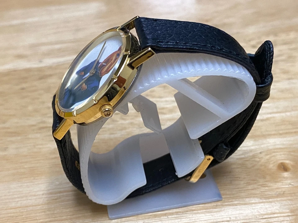 Винтажные коммерческие кварцевые мужские часы Camel золотистый цвет Push Crown кожа новый аккумулятор - Изображение 4 из 4