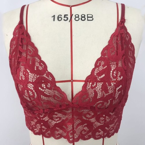 Sexy Women's Lace Trim Bralette Crop Top Push Up Bra Underwear Lingerie 4Colors - Bild 9 von 16