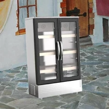 1:6 1:12 Dollhouse Refrigerator Birthday Gifts Double Door Refrigerator