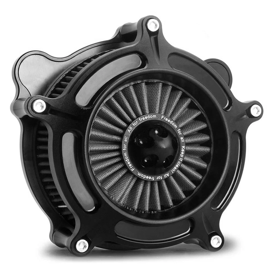 Spike Ops Black Air Intake Filter For Harley Softail FLSTNI FXST Slim FLS 00-15 - Image 2 of 4