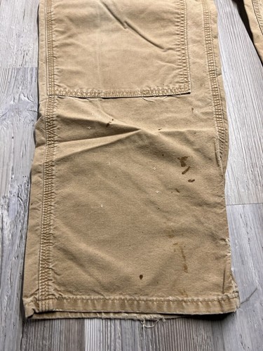 Vintage Carhartt Double Knee Dungaree Cargo Pants Distressed Workwear Size 38x34 - Picture 4 of 13
