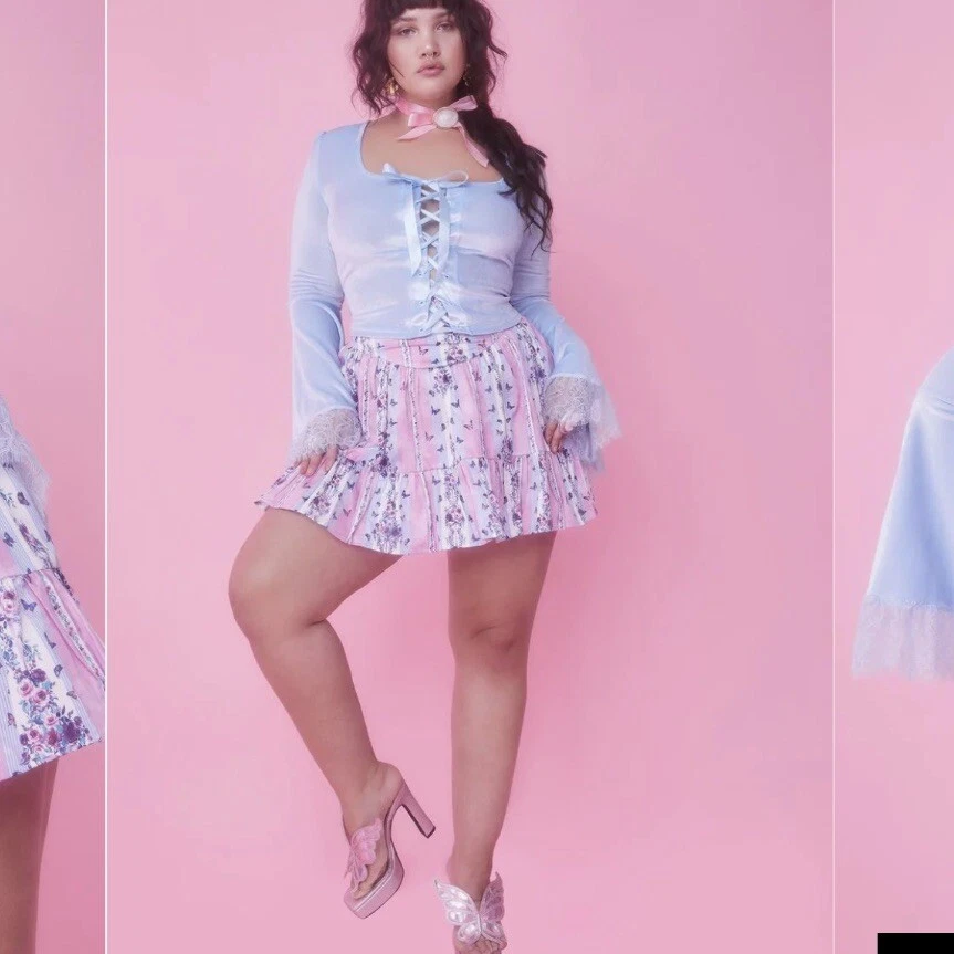 Mini skirt and top queen size top