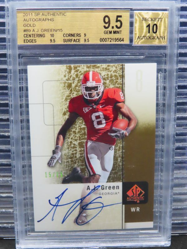 AJ Green SP Authentic #89 Autograph-Gold