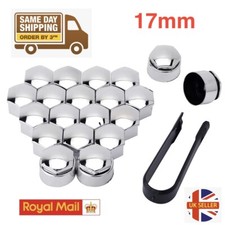 17mm Silver Nut Caps + 4x