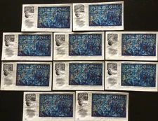 UN #179 WHOLESALE LOT of 10 Chagall 1967 Stained Glass Window Artcraft Cachet FD