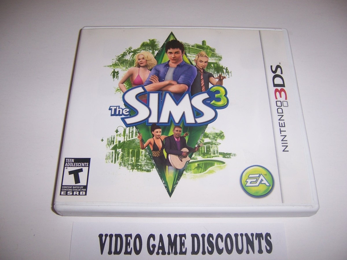 Original Box Case Replacement ONLY for Nintendo 3DS Sims 3