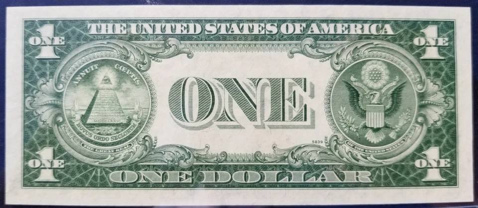 1935E MAJOR MISALIGNED OVERPRINT ERROR $1 SILVER CERT FR. 1614 PCGS 64 PPQ - Image 4 of 4