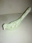 FENTON Pink Blossom Satin Custard Happiness Bird ~ Hand painted  Signed ~ Clean