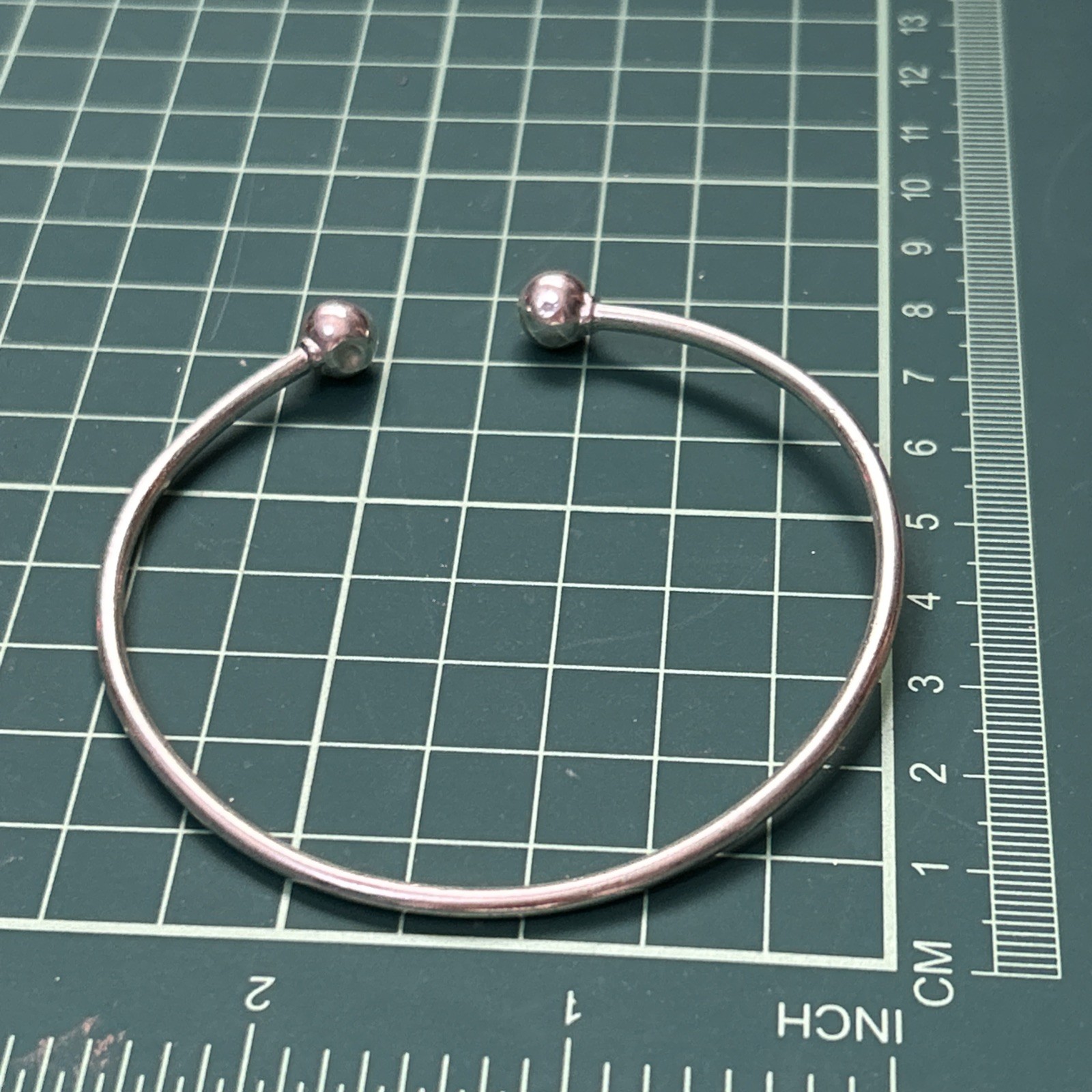 925 Silver Torque Bangle / size large - image 9