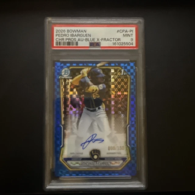 2020 Bowman Pedro Ibarguen Blue X Fractor Auto 98/150