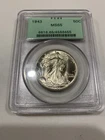 1943 PCGS MS65 Walking Liberty Half Dollar Old Green Holder OGH