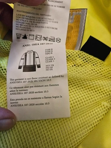 Holmes Workwear ANSI Class 3 Type R Hi Vis Rain Suit large Waterproof Reflect image 8
