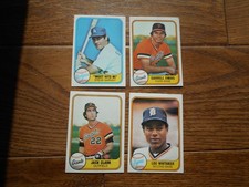 1981 Fleer - Lot of 4 - Steve Garvey, Darrell Evans, Jack Clark, Lou Whitaker